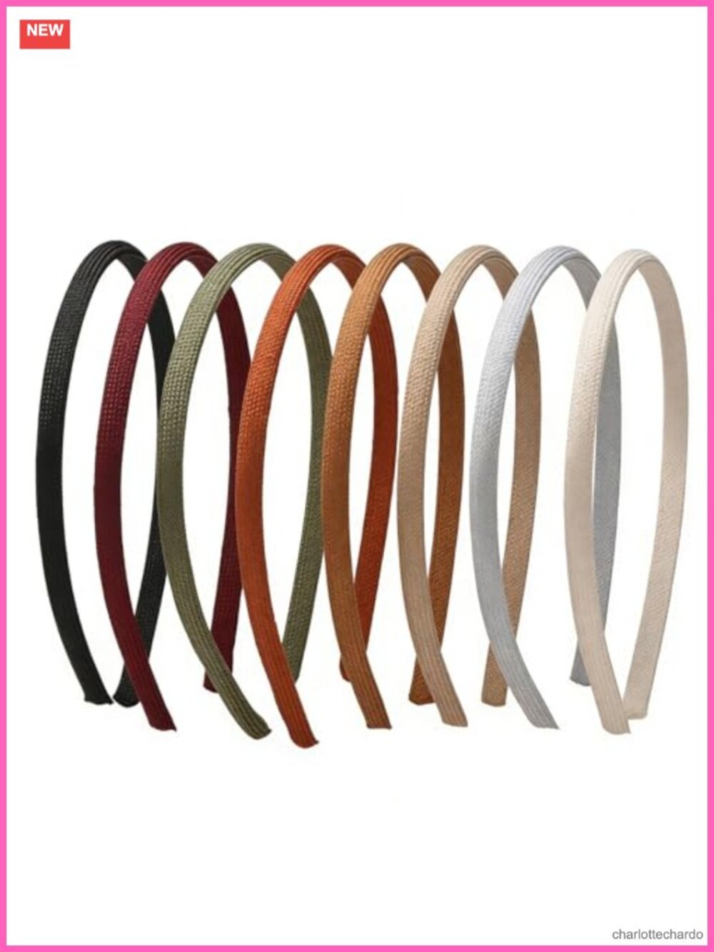 8 Pack Thin Fabric Headbands No Slip Comfortable Skinny Hairbands